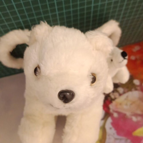 Plush girls' bag like new, mama bear with baby design
