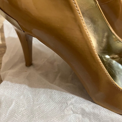 Stefania heels used, beige with silver detail, 8cm heel, size 40