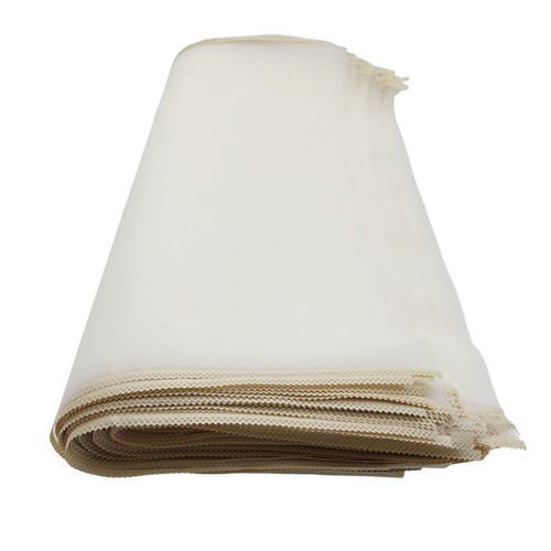 French tulle in ecru with beige trim, 45x50cm, pack of 100, new