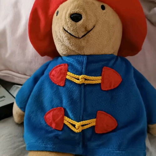 Paddington Bear stuffed toy used with authenticity tag