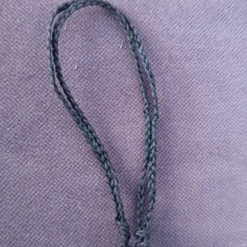 Keychain with obsidian energy crystal handmade macrame