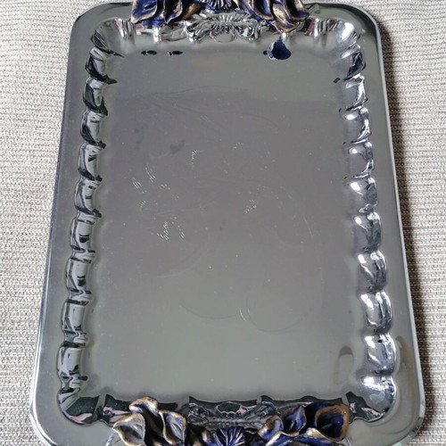 Decorative stainless steel tray inox 36 x 26 cm like new