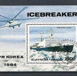 Φύλλο γραμματοσήμων Icebreaker Lenin 1984 μεταχειρισμένο