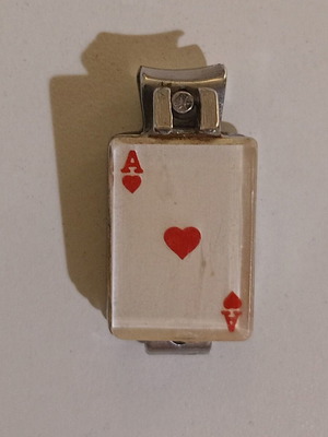Mini Nail Clipper Keychain Used, Playing Card Shape