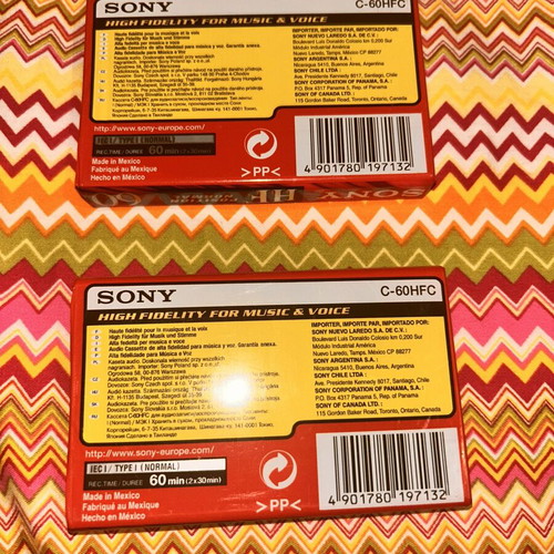 Sony HF 60 cassette tapes new, sealed pack of 2
