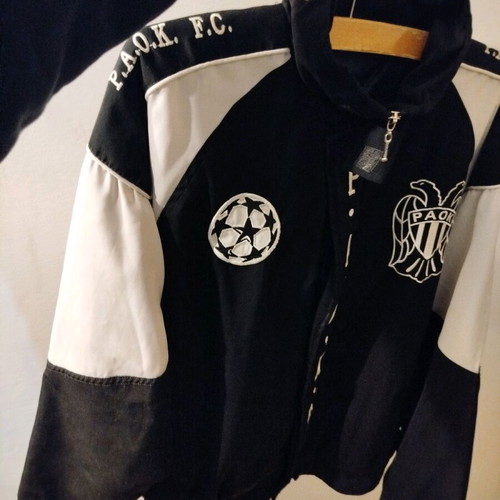 PAOK jacket used, size M, black and white