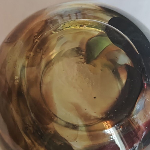 Αντίκα χειροποίητο διακοσμητικό βάζο jar από φυσητό γυαλί σαν καινούργιο