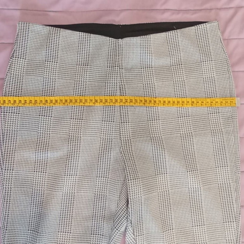 Slim pants black and white, elastic, high waist, like new, size XL