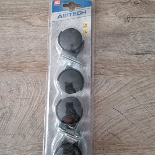 Plastic casters sealed pack of four, new