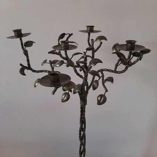 Bronze floor candlestick used 90 cm