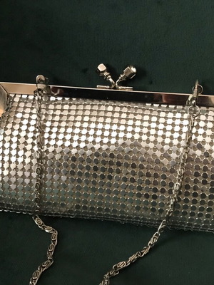 Alexi Andrioti vintage silver hand bag like new