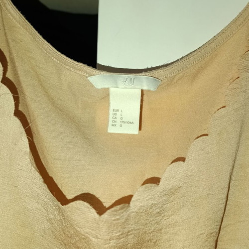 H&M blouse used, size large, pale pink