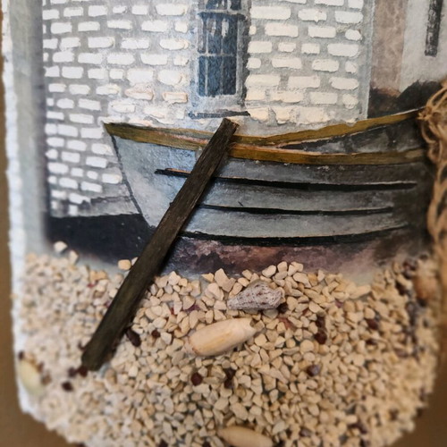 Handmade Keramydi with lighthouse theme and 3D elements