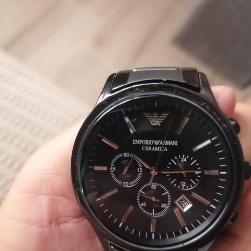 Emporio Armani men's watch, black