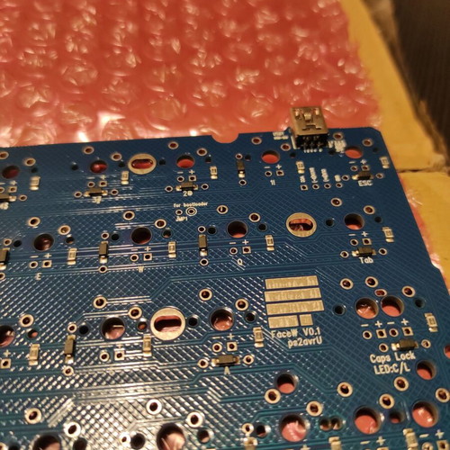 SPRiT FaceW PCB new for custom 60% keyboards, blue