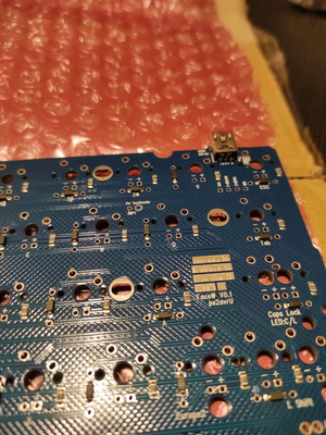SPRiT FaceW PCB new for custom 60% keyboards, blue