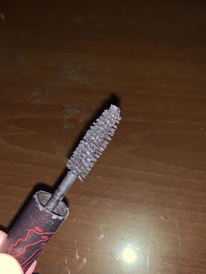 Makeup mascara and highlighter used