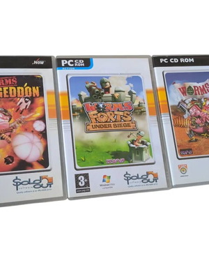 Worms games bundle for PC, used, Armageddon, 2, Forts Under Siege