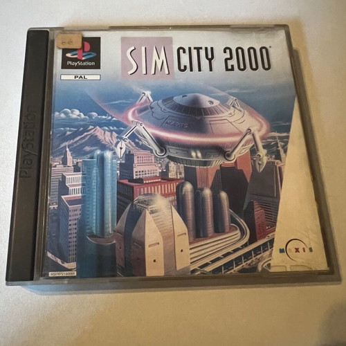 Sim City 2000 PlayStation (PS1) used with discoloration on cover