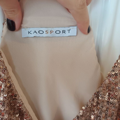 Kaos top new with pink gold sequins, size S-M