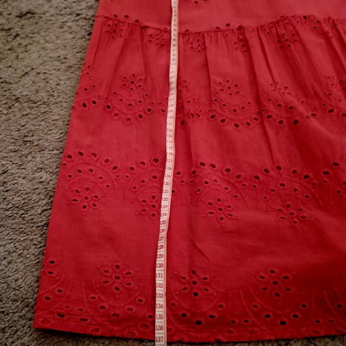 Meadow Rhodes maxi dress embroidered, like new, raspberry red