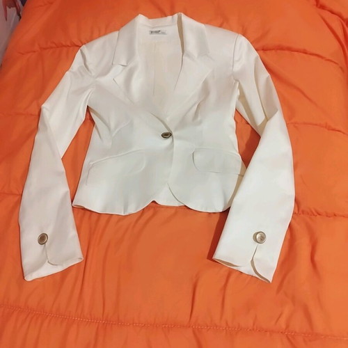 White pleaser jacket like new, size small