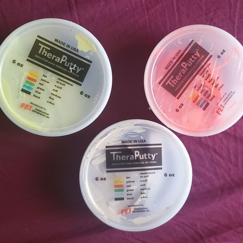 TheraPutty Finger Grip Hand Exercise Putty Set antimicrobial like new