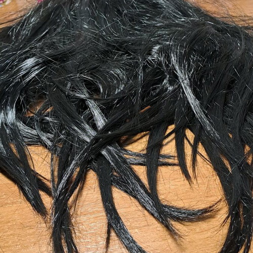 Hair wig used, black