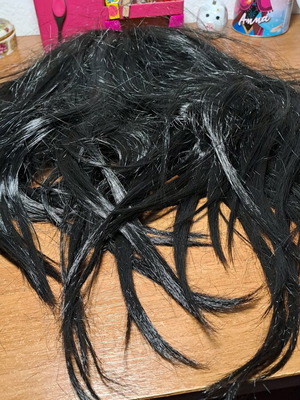 Hair wig used, black