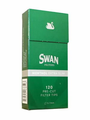 Swan Extra Slim 5.7mm Menthol Filters new, 120 pcs