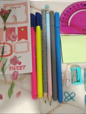 Stationery items like new, set