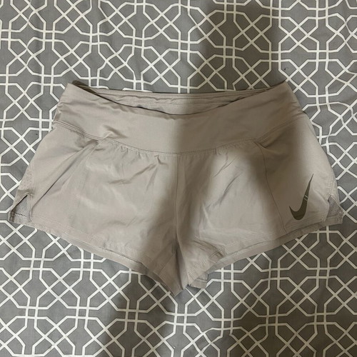 Nike running shorts for women, beige pink, size M