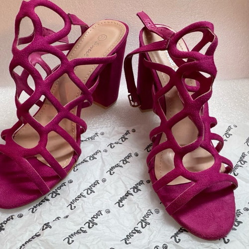 Sweet Shoes No37 fuchsia block heel sandals used