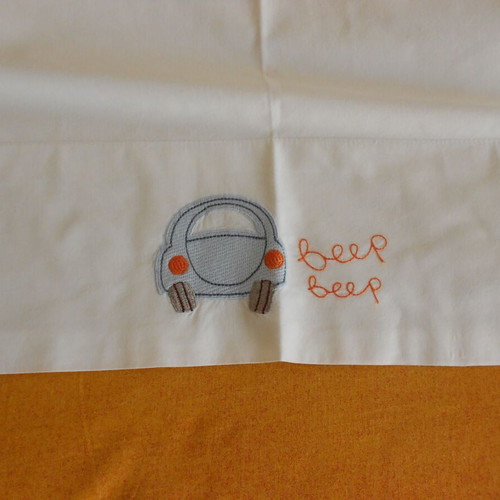 Baby crib bedding set Beep-Beep by Mothercare like new