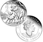  2021 $1 AUD Australia 1 oz 999 Fine Silver Elizabeth II '' YEAR OF THE OX LUNAR '' BU Perth Mint.