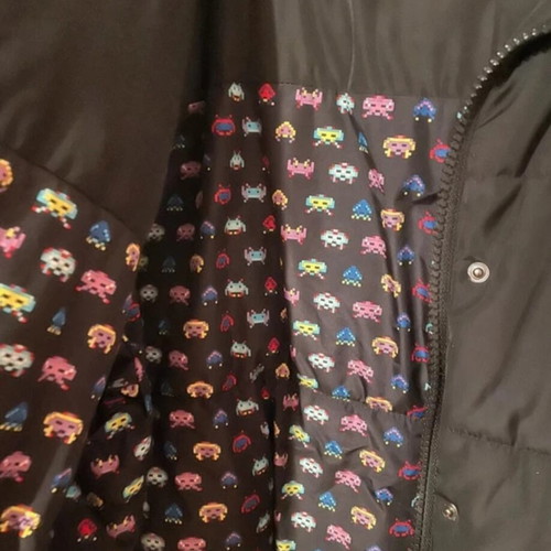 Zara x Space Invaders reversible puffer jacket M like new