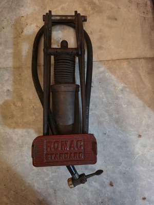 US ARMY vintage bronze tire pump, made in USA