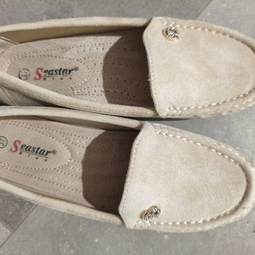 Seastar women's moccasins castor beige size 37 new