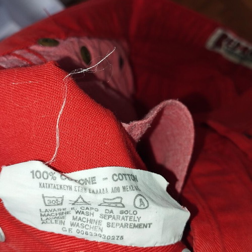 Red vintage straight-leg jeans like new, low waist, size XXS