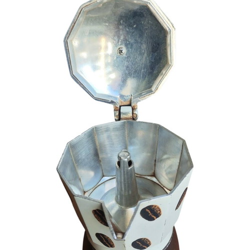 Espresso pot used with decorative coffee beans