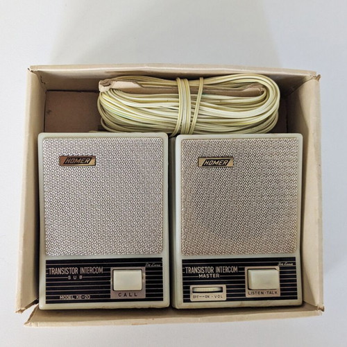 Homer De Luxe KE-20 Vintage Wired Intercom Like New with Box