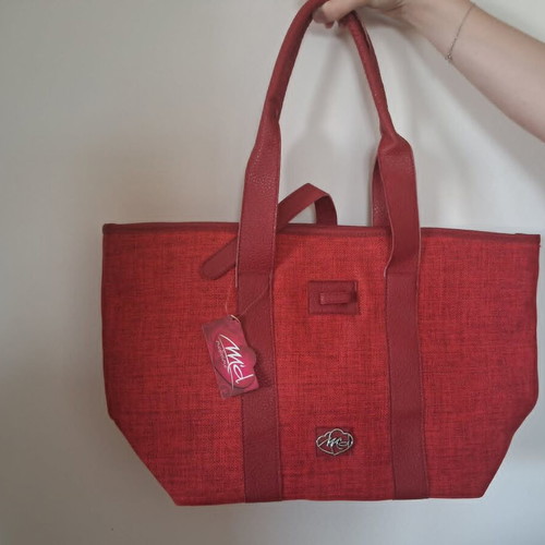 Modissimo red summer handbag new, canvas