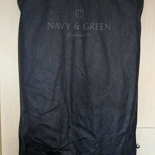 Navy & Green leather men's jacket with detachable hood, like new, medium