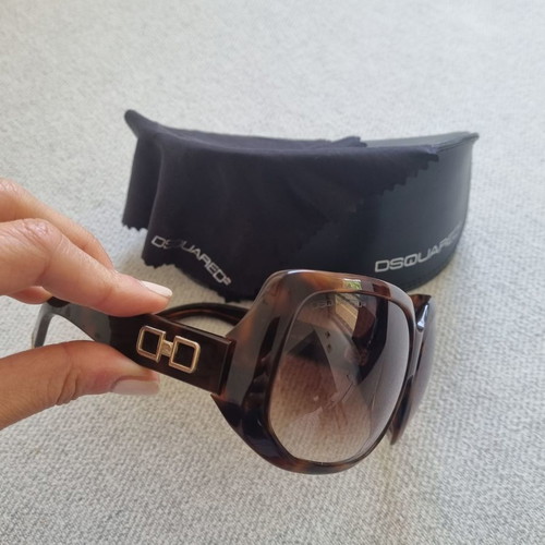 Dsquared2 mask sunglasses like new, brown acetate with gradient lens