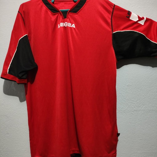 Men's Legea sports jersey like new, size Large, red with black details