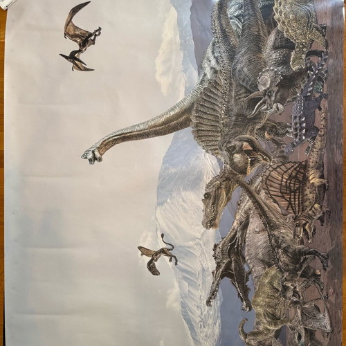 Dinosaur poster like new, waterproofed