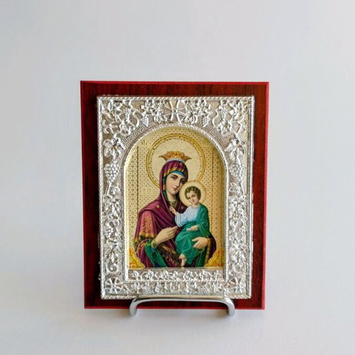 Icon of Virgin Mary with Christ and stand, new