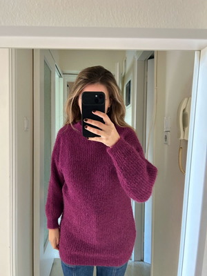 Purple Oversized Pullover Like New One Size