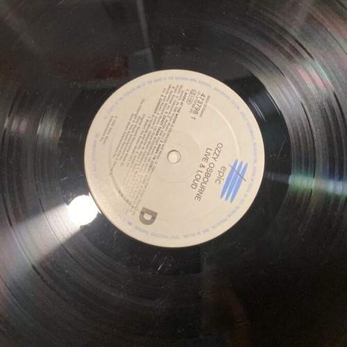 Ozzy Live vinyl record used, metal genre