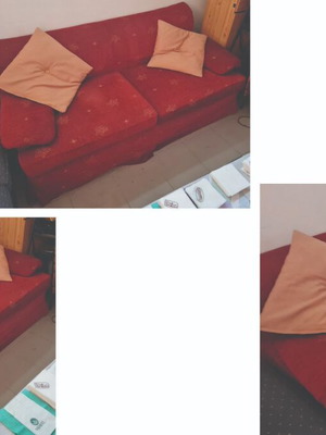 Sofas, set of 2, red